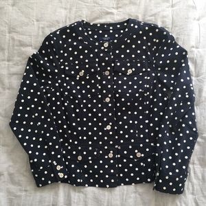 Chaps Polka Dot Denim Jacket